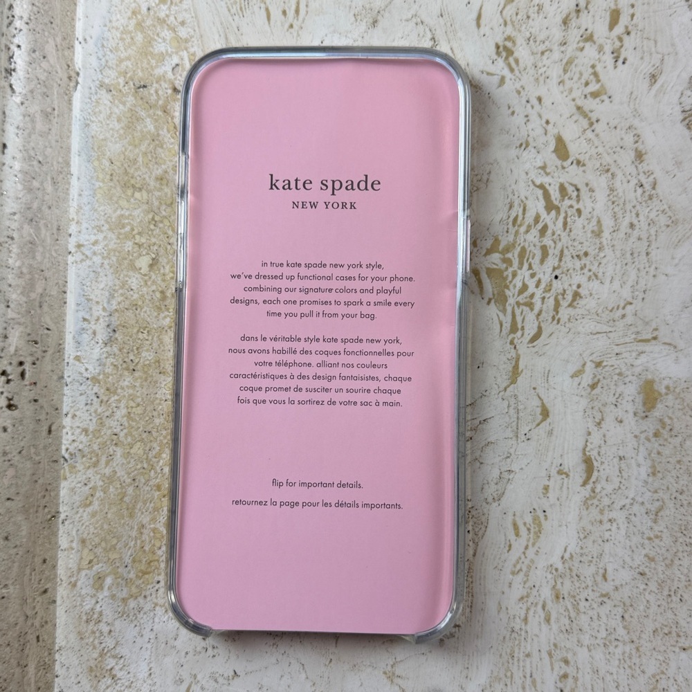 Kate Spade hardshell case Daisy iridescent foil/clear/gems iPhone 12 Pro Max - Picture 6 of 7